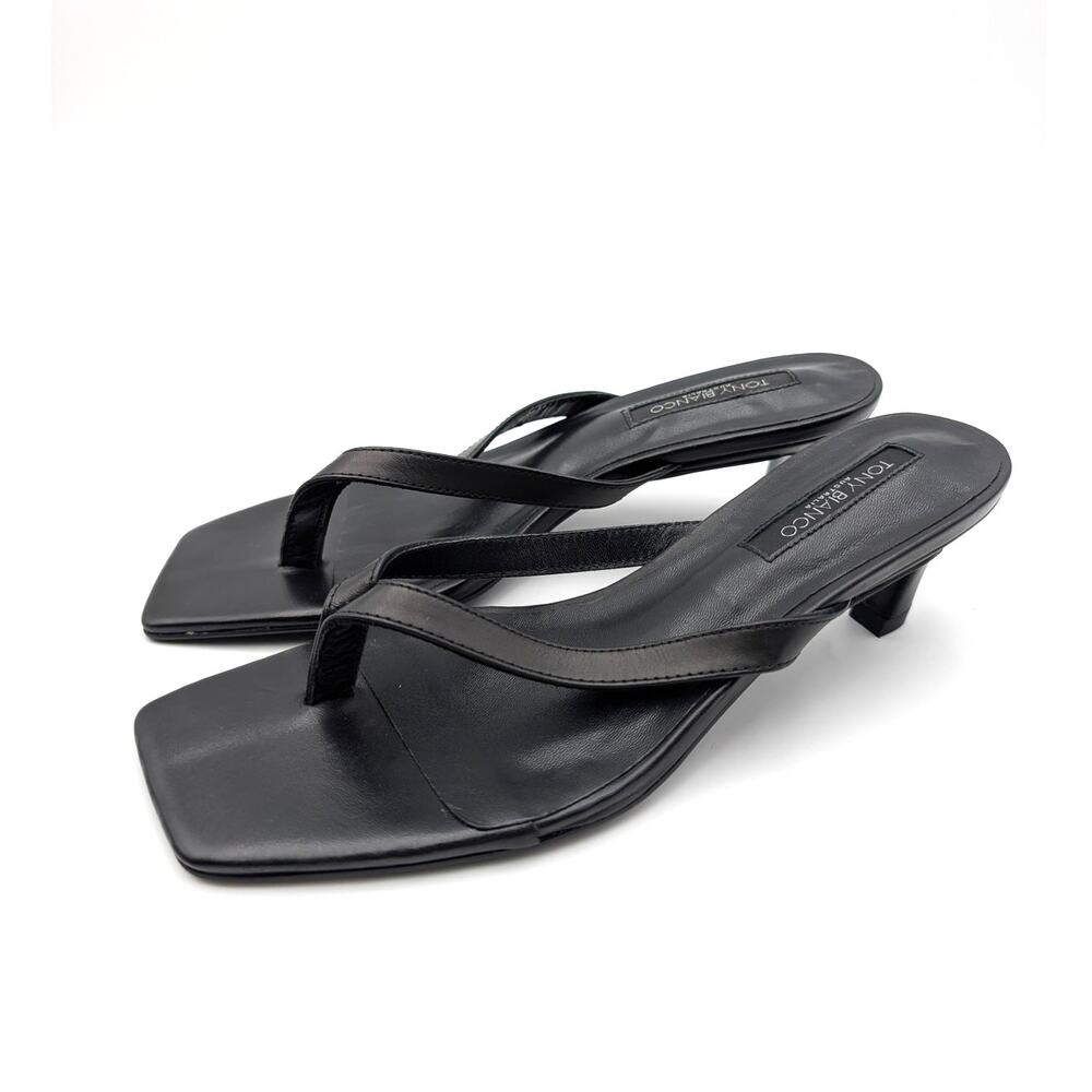 Tony Bianco Topaz Kitten Heel Sandals Women's Black Como Size US7 EU37.5